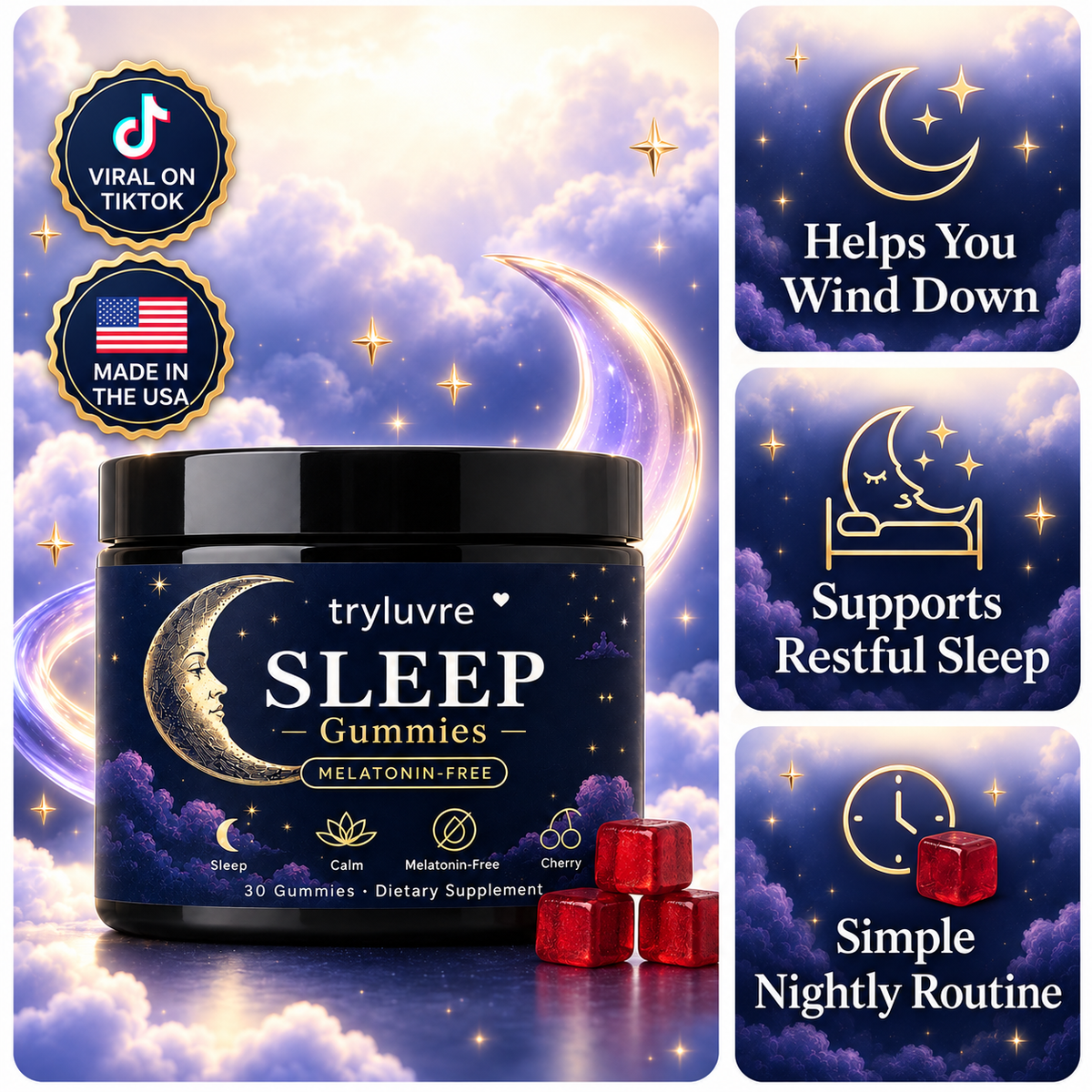 Melatonin-Free Sleep Gummies | tryluvre tryluvre
